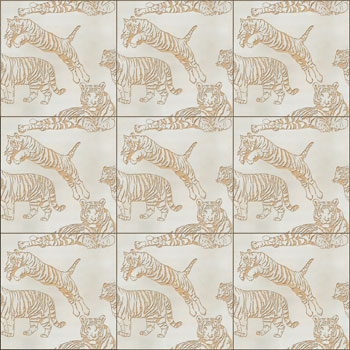 Mosaic House Moroccan tile CH_TigerMulti 1 White  chiseled field 